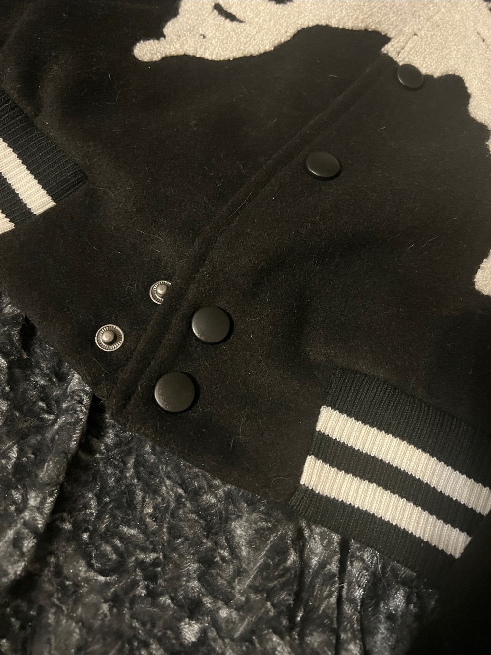 Iron Fist Skeleton Varsity Jacket - Picture 6 of 7